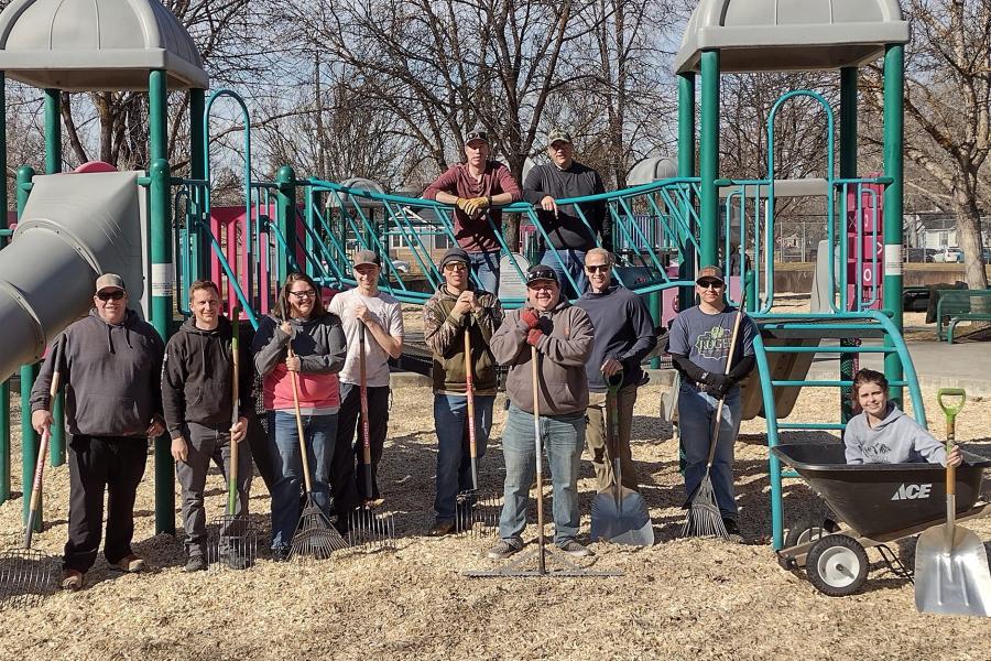 Vertex working at the playground for service