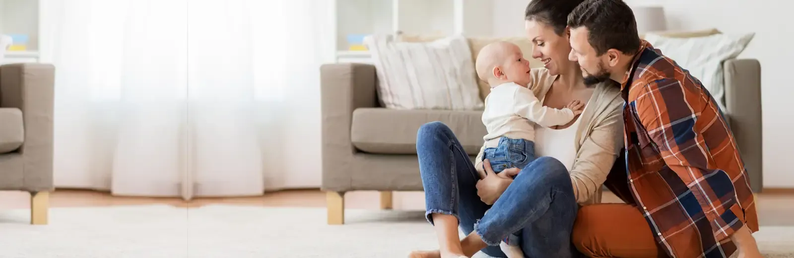 happy family in pest free home